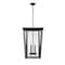 Z-Lite Seoul 4 Light Outdoor Chain Mount Ceiling Fixture, Black & Clear 571CHXXL-BK - alternate 2
